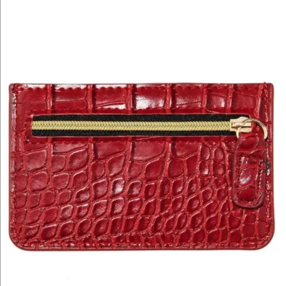 B-Low the Belt Set Studded Black Clutch Purse Dust Bag Red Card Case All New